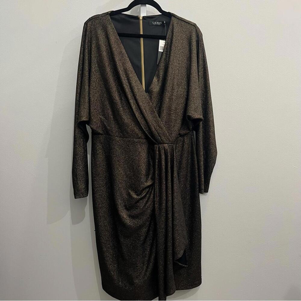 Lauren Ralph Lauren Metallic Black Dress